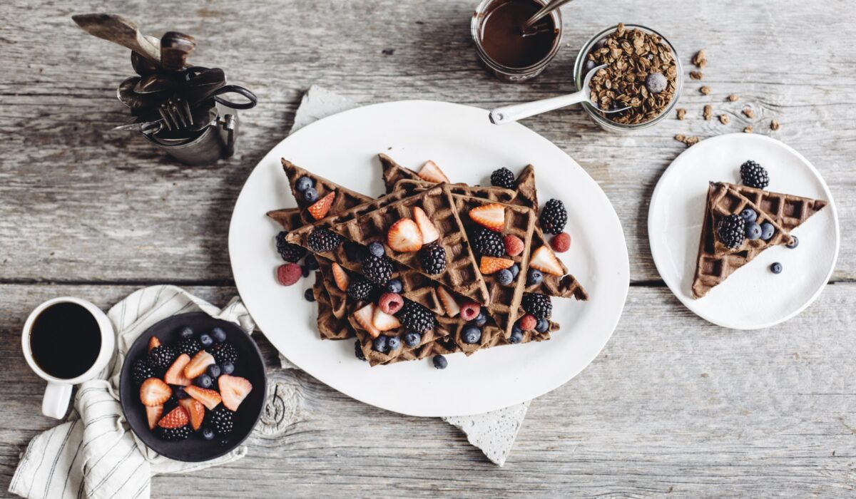 Gaufres au chocolat présentation
